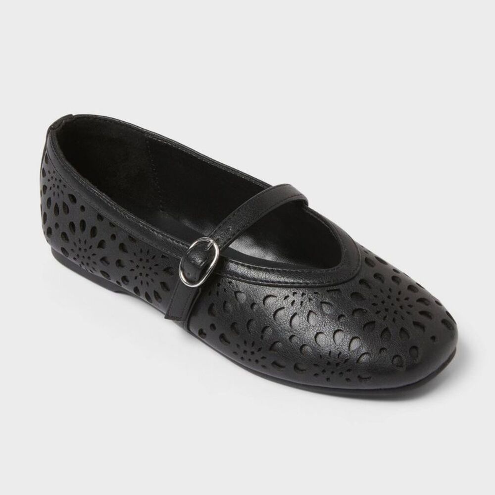Girls' Brenda Mary Jane Flats - art class Black 5